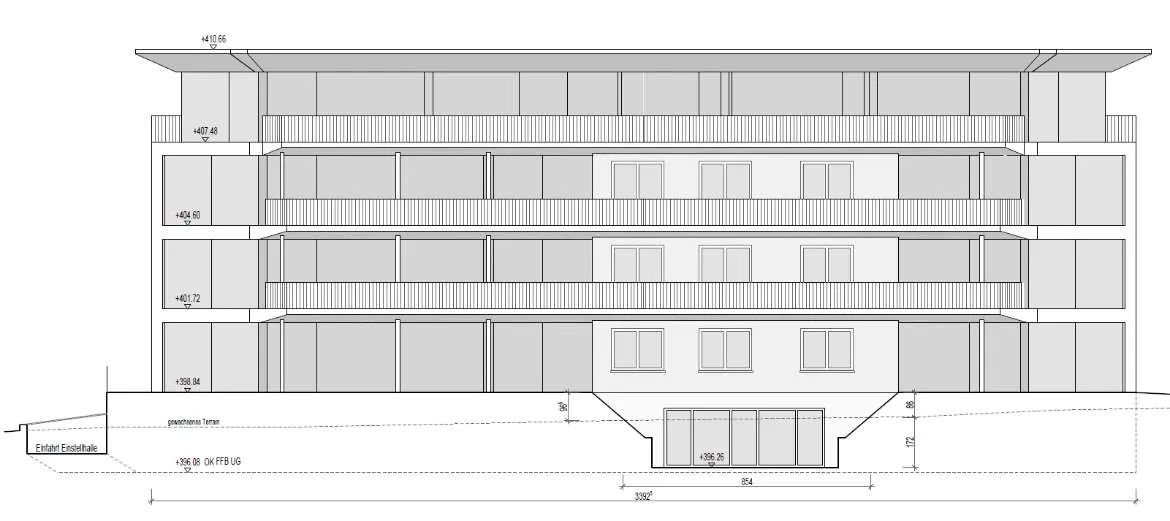 Ansicht: Neubau MFH, 12 Mietwohnungen