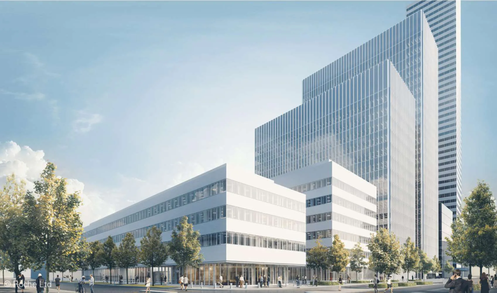 Ansicht: Neubau pRED Center F. Hoffmann-La Roche AG Basel