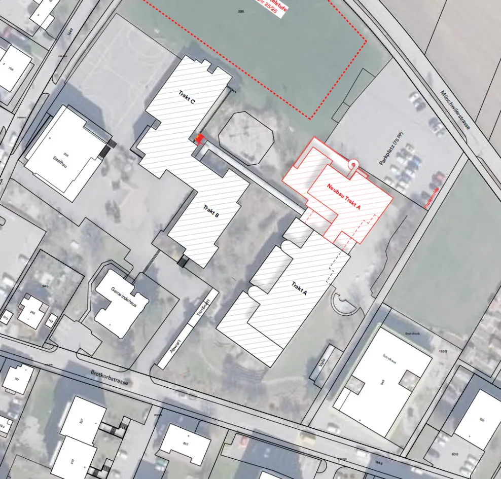 Ansicht: Sanierung / Anbau Primarschule Stein