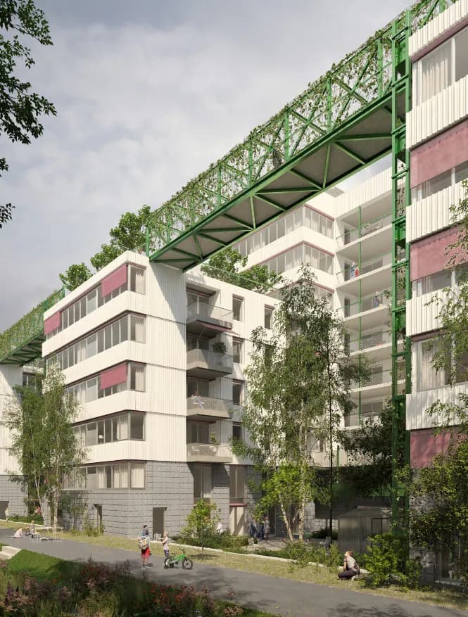 Ansicht: Volta Nord Wohnungsbau Baufeld 2.2, 80 Wohnungen, Basel
