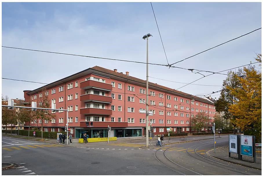 Ansicht: Sanierung Wohngenossenschaft Gundeldingen 27 MFH, 135 Wohnungen und Gewerbefläche